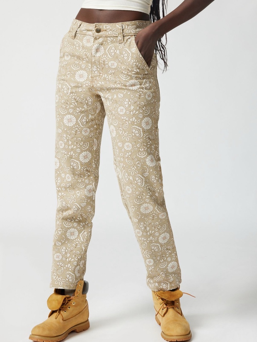 NWOT Dickies Ellis Floral Print Workwear Pants